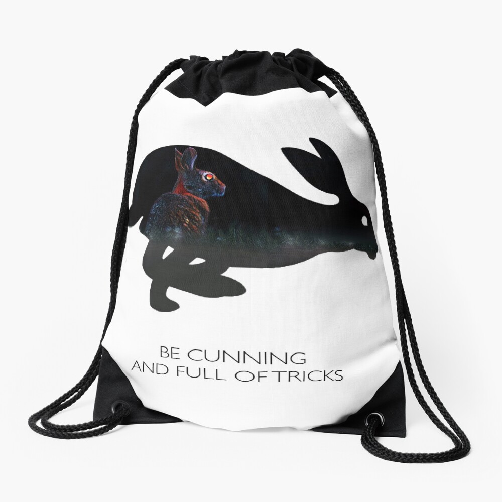 Cunning and Full of Tricks Drawstring Bag
