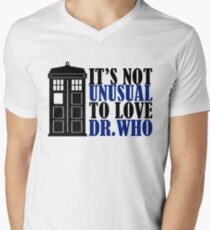 Not Unusual - Dr. Who Men's V-Neck T-Shirt