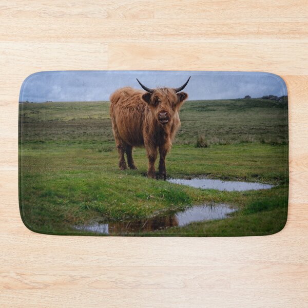 Item preview, Highland Cow By The Water Puddle designed and sold by rawshutterbug.