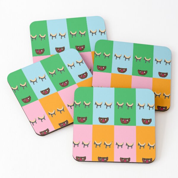 Item preview, Colorful smiling monster faces designed and sold by tetibright.
