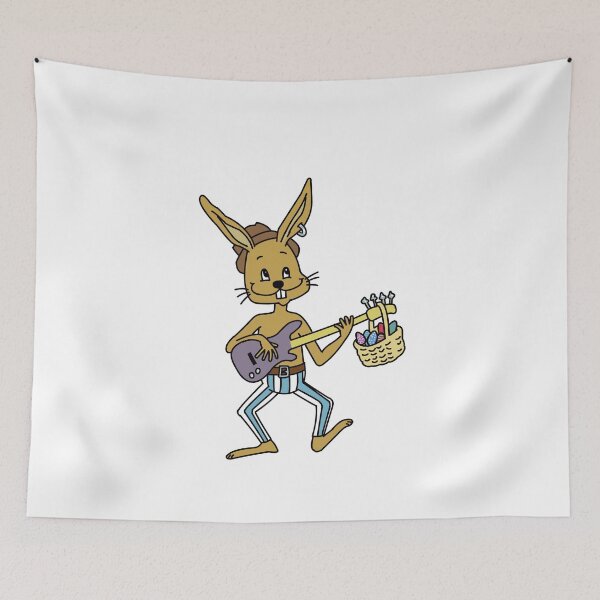 Item preview, bass playing easter bunny designed and sold by vanderValk-art.