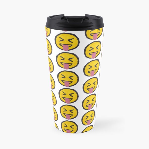 Zunge zeigender Smiley klein Thermobecher