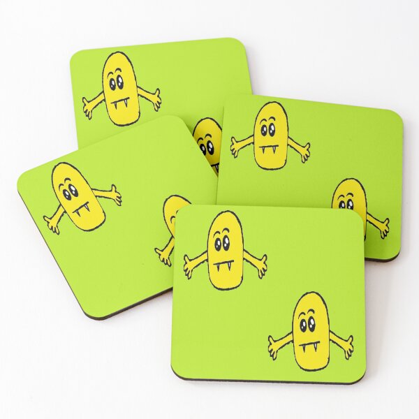 Item preview, Big teeth yellow monster green pattern designed and sold by tetibright.