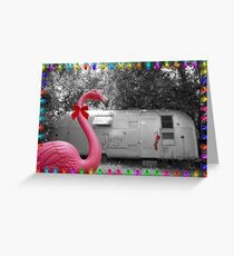 Holiday Pink Flamingo Greeting Card