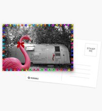 Holiday Pink Flamingo Postkarten