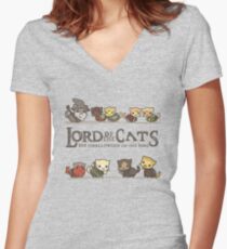 The Furrlowship of the Ring Women's Fitted V-Neck T-Shirt