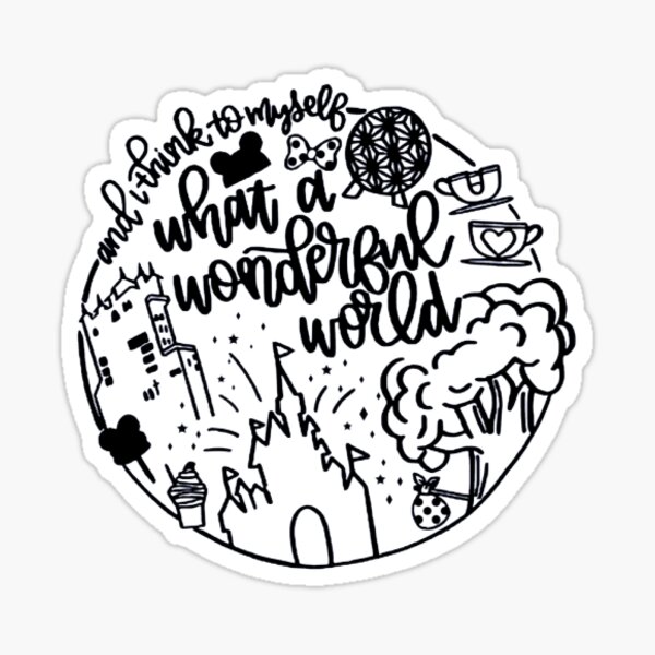 Wonderful World - Louis Armstrong Lyric' Sticker