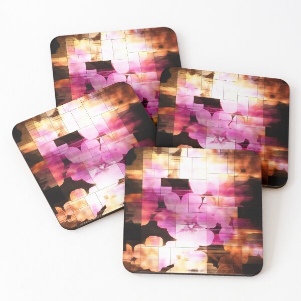 Item preview, Yellow and Pink Flowers With Grid designed and sold by ChangingLight.