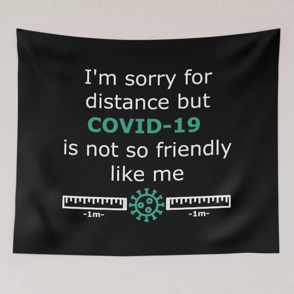 Item preview, coronavirus distance white designed and sold by oscarcolonduran.
