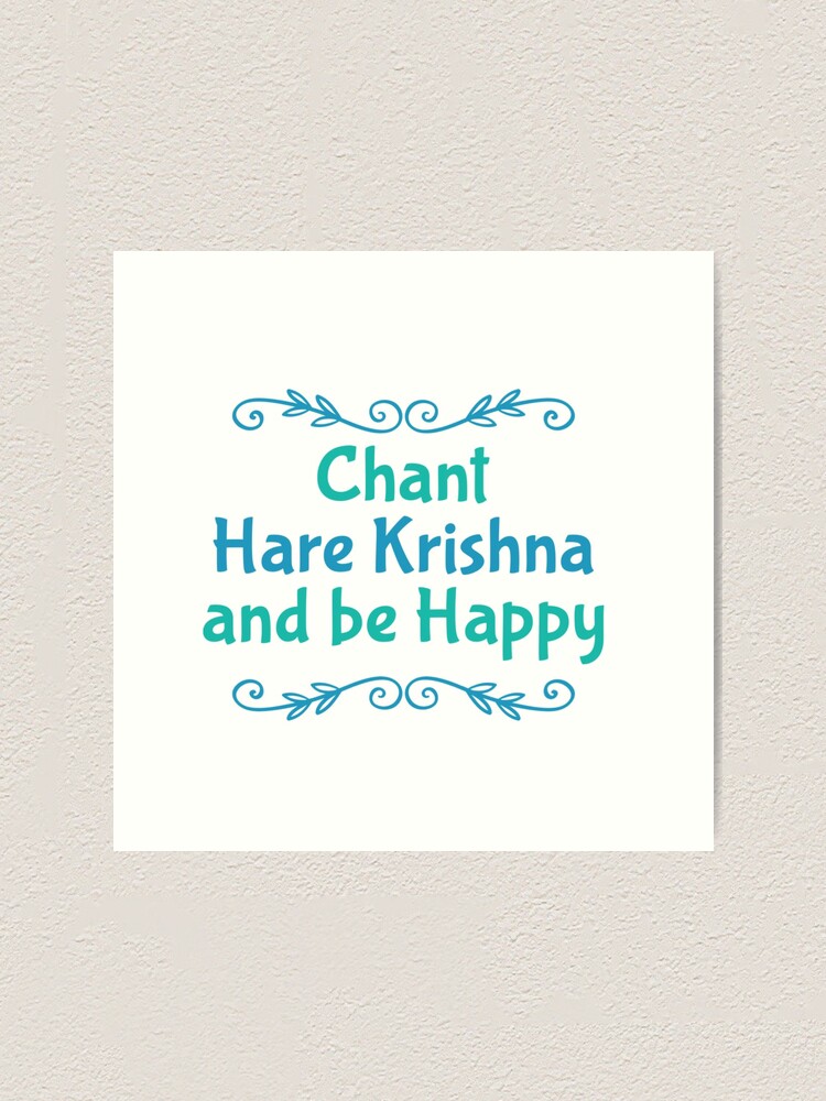 Hare Krishna Hare Krishna Mantra Chanting Hinduism Art Print for Sale by  alltheprints