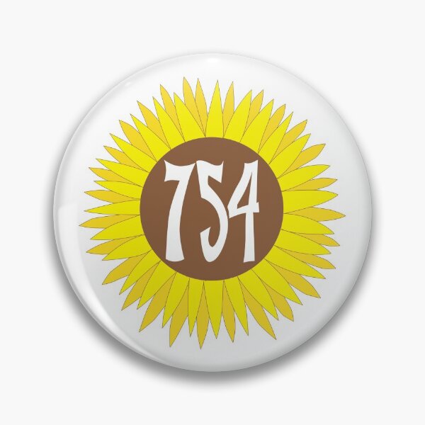 Item preview, Hand Drawn Florida Sunflower 754 Area Code designed and sold by itsrturn.