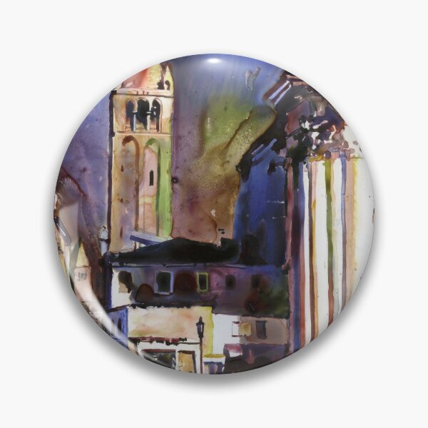 Item preview, Venice watercolor painting fine art print Italy.  Venice church art designed and sold by rfoxphoto.
