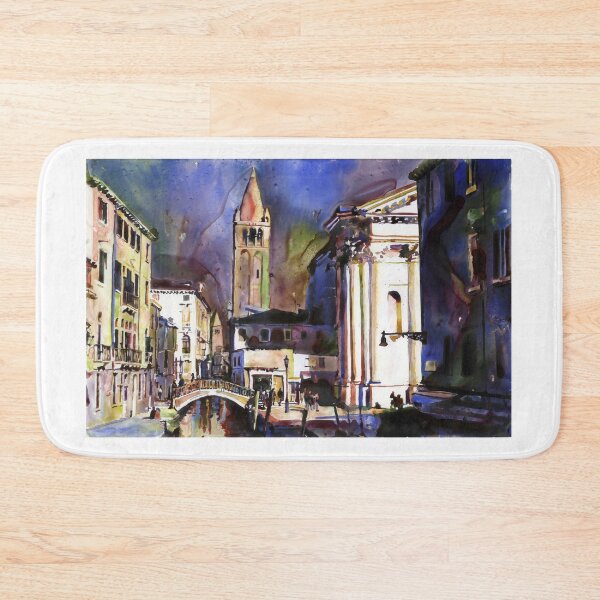 Item preview, Venice watercolor painting fine art print Italy.  Venice church art designed and sold by rfoxphoto.