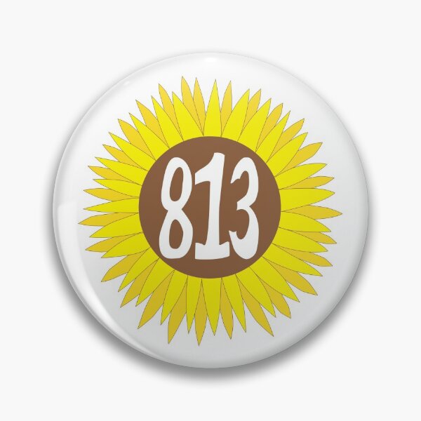 Item preview, Hand Drawn Florida Sunflower 813 Area Code designed and sold by itsrturn.