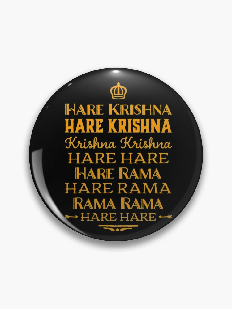 Hare Krishna Mahamantra Pin for Sale by Mandala108