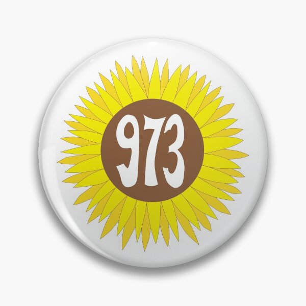 Item preview, Hand Drawn New Jersey Sunflower 973 Area Code designed and sold by itsrturn.