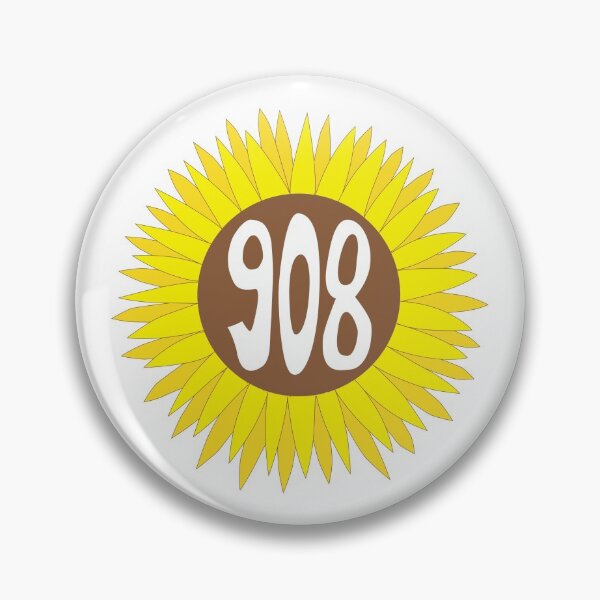 Item preview, Hand Drawn New Jersey Sunflower 908 Area Code designed and sold by itsrturn.