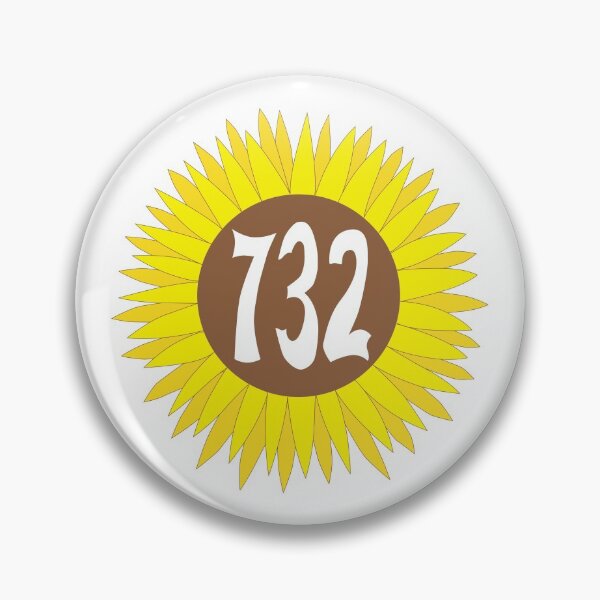 Item preview, Hand Drawn New Jersey Sunflower 732 Area Code designed and sold by itsrturn.