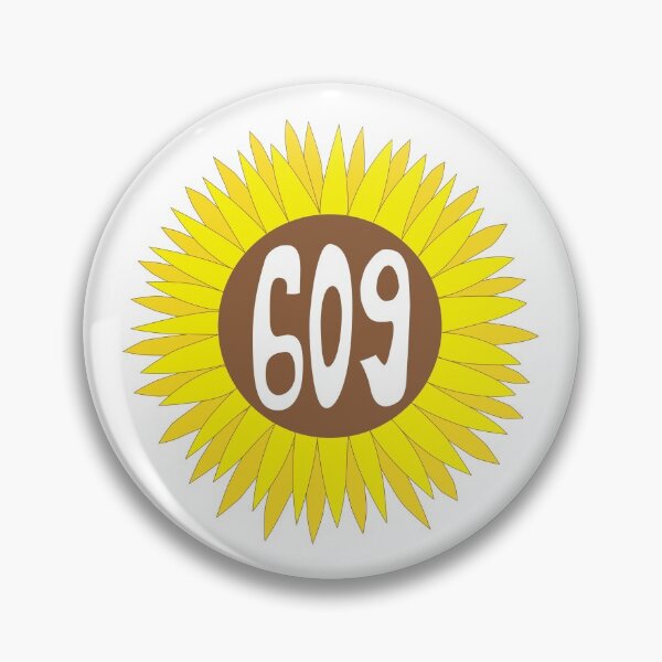 Item preview, Hand Drawn New Jersey Sunflower 609 Area Code designed and sold by itsrturn.