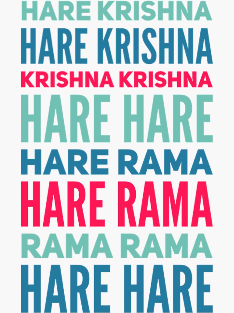 Hare Krishna Mahamantra Sticker for Sale by Mandala108