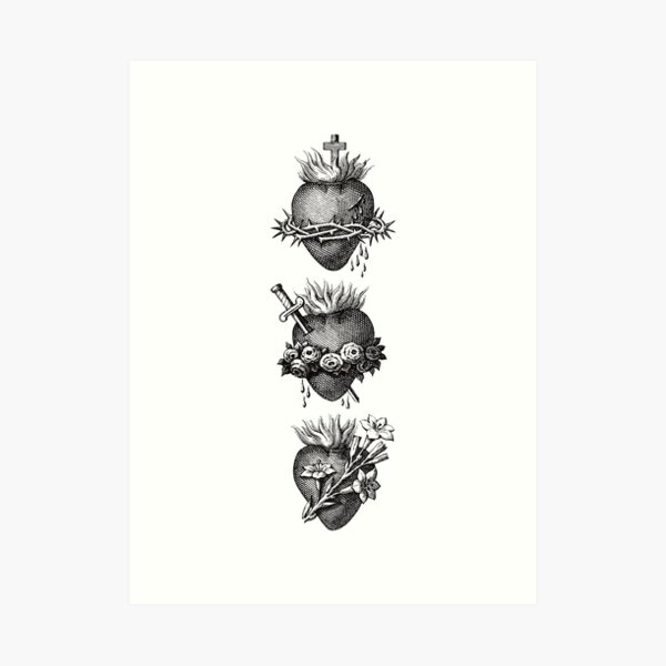 Hearts of the Holy Family Art Print