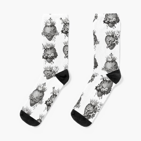 Corazones de la Sagrada Familia Calcetines