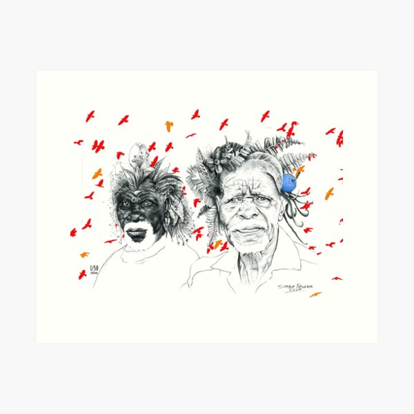 Sunmen with the Birds Art Print