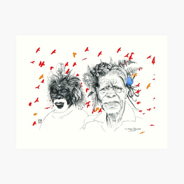 Sunmen with the Birds Art Print