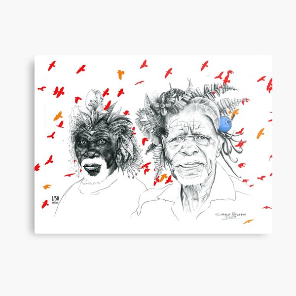 Sunmen with the Birds Metal Print