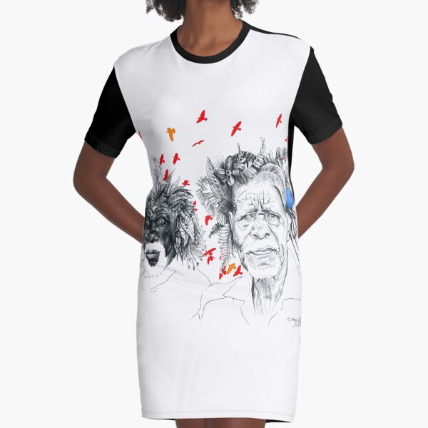 Sunmen with the Birds Graphic T-Shirt Dress