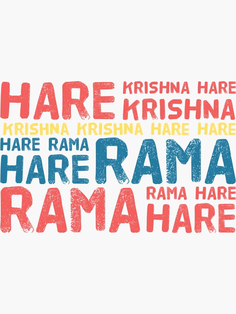 Hare Krishna Mahamantra Sticker for Sale by Mandala108