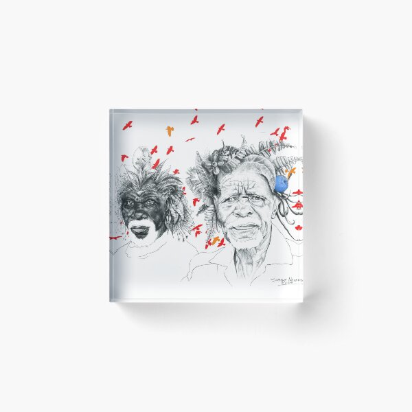 Sunmen with the Birds Acrylic Block