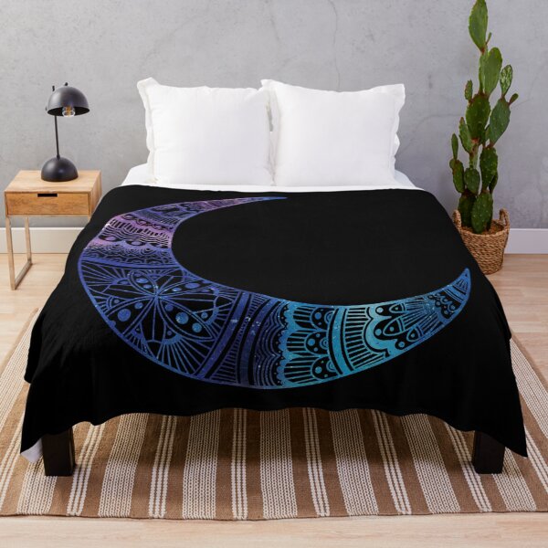 Item preview, Moon Celestial Mandala Watercolor Purple Blue designed and sold by SassAndHoney.