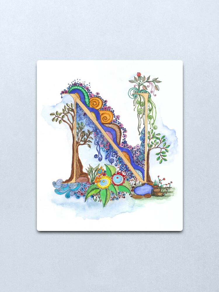 "N - an illuminated letter" Metal Print for Sale by wiccked | Redbubble