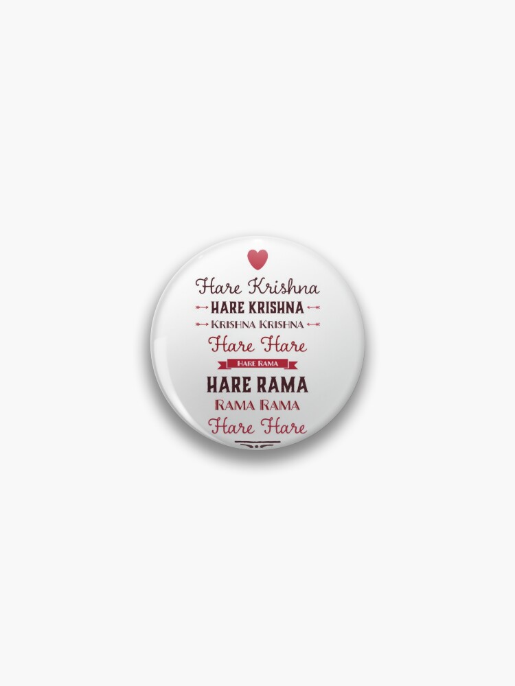 Hare Krishna Mahamantra Pin for Sale by Mandala108