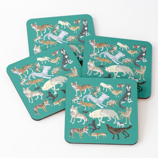 Item preview, Wolves of the World (Green pattern) designed and sold by belettelepink.