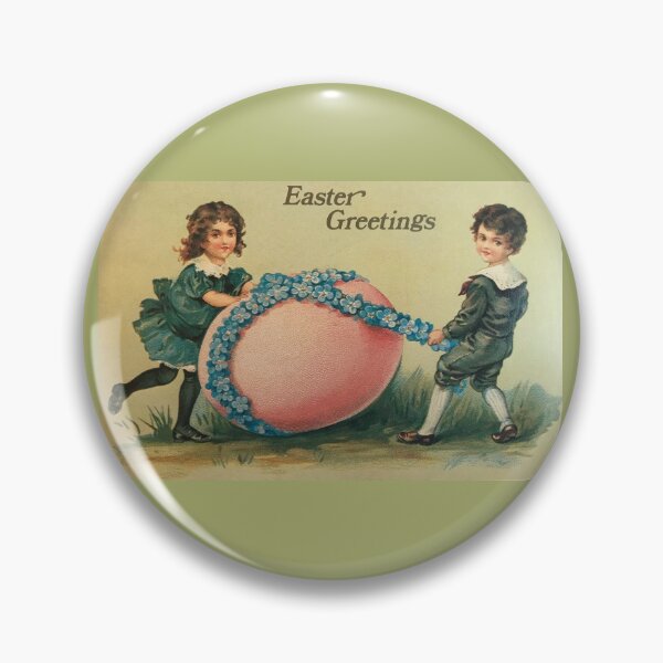 Item preview, Easter Greetings, vintage antique postcard with Easter egg designed and sold by djrunnels.
