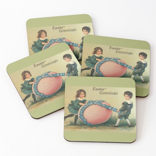 Item preview, Easter Greetings, vintage antique postcard with Easter egg designed and sold by djrunnels.
