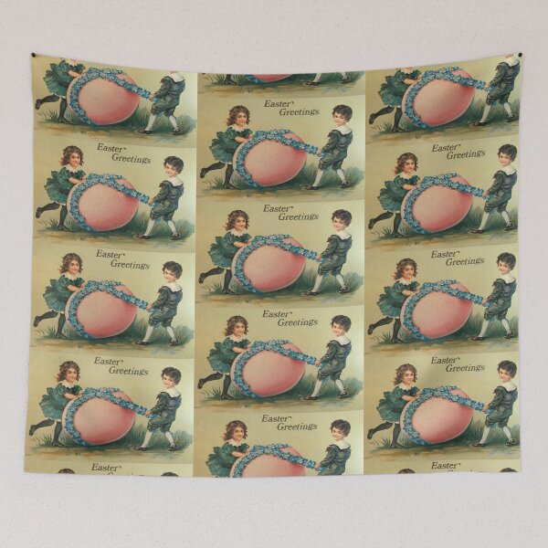 Item preview, Easter Greetings, vintage antique postcard with Easter egg designed and sold by djrunnels.