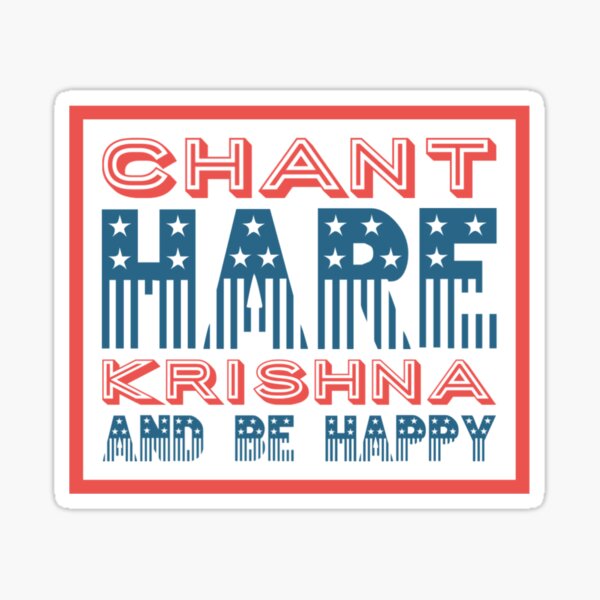 Hare Krishna Mahamantra Sticker for Sale by Mandala108