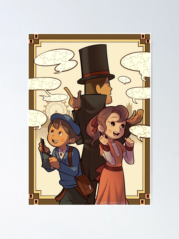 Thumbnail 1 of 3, Poster, professor layton designed and sold by tomotomo.