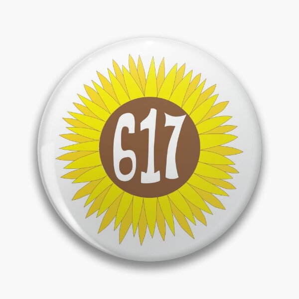 Item preview, Hand Drawn Massachusetts Sunflower 617 Area Code designed and sold by itsrturn.