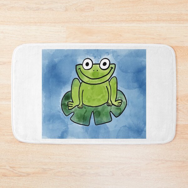 Item preview, Little green frog on a water rose leaf designed and sold by Zwuck.
