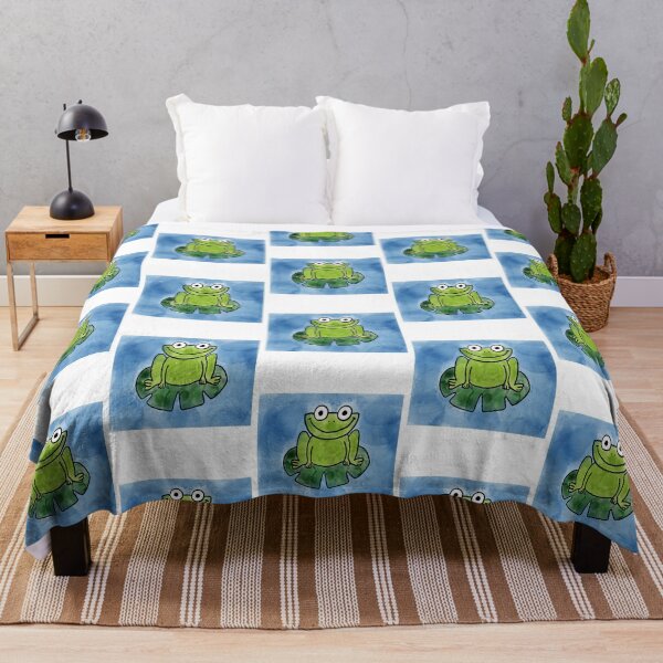 Item preview, Little green frog on a water rose leaf designed and sold by Zwuck.