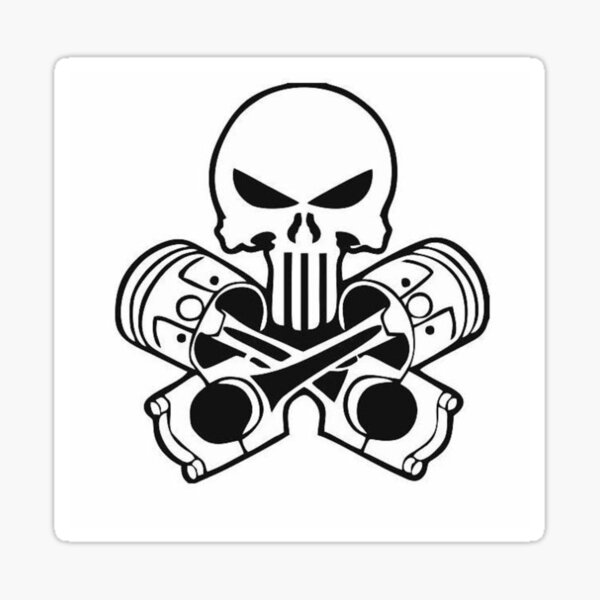 OSSA Pistons skull Sticker