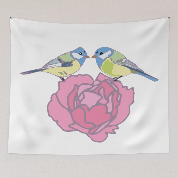 Item preview, Great tits on a flower designed and sold by Artevissa.
