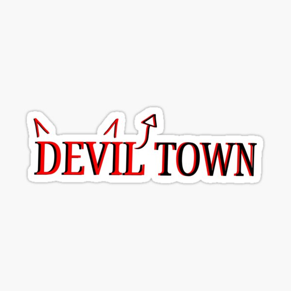 Devil Town Stickers Redbubble - devil town roblox id