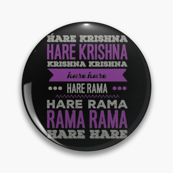 Hare Krishna Mahamantra Pin for Sale by Mandala108