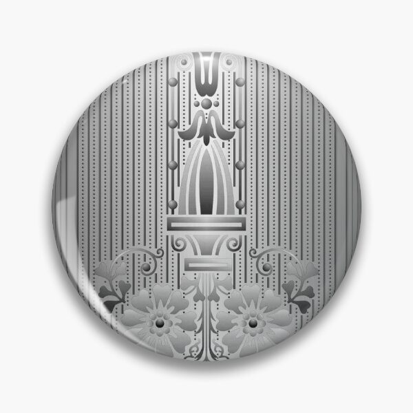 Item preview, Barockes Blumenmuster mit Borte monochrom designed and sold by pASob-dESIGN.