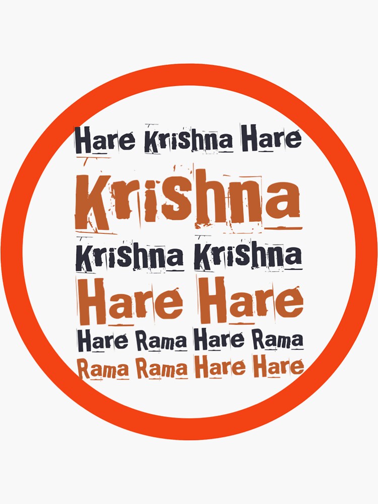 Hare Krishna Mahamantra Sticker for Sale by Mandala108